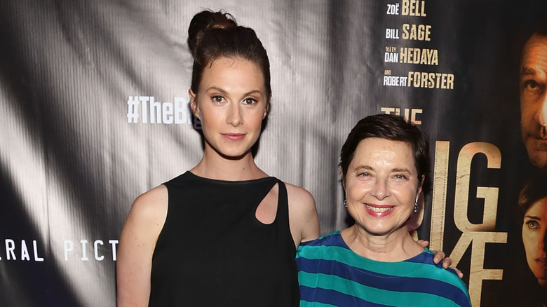 Isabella Rossellini and Elettra Wiedemann posing red carpet