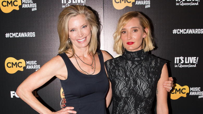 Kelly Emberg and Ruby Stewart pose together