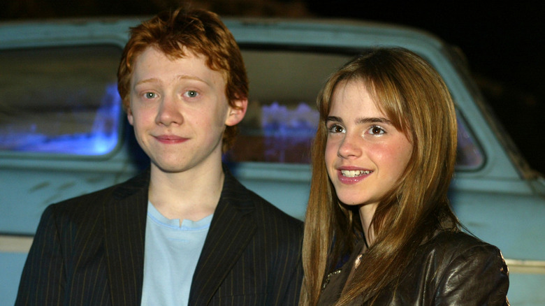 Rupert Grint and Emma Watson at the premiere of Harry Potter and the Chamber of Secrets