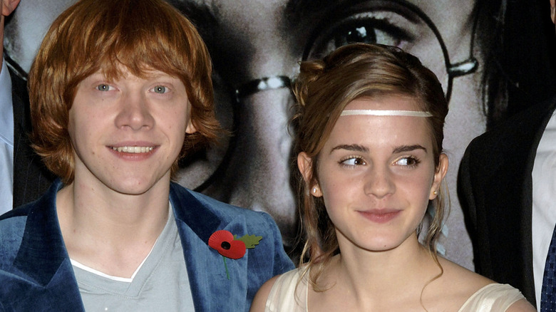 Rupert Grint and Emma Watson at the premiere of Harry Potter and the Goblet of Fire