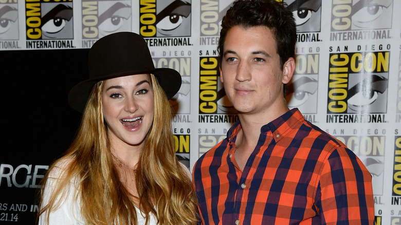 Shailene Woodley and Miles Teller at Comic-Con in 2014