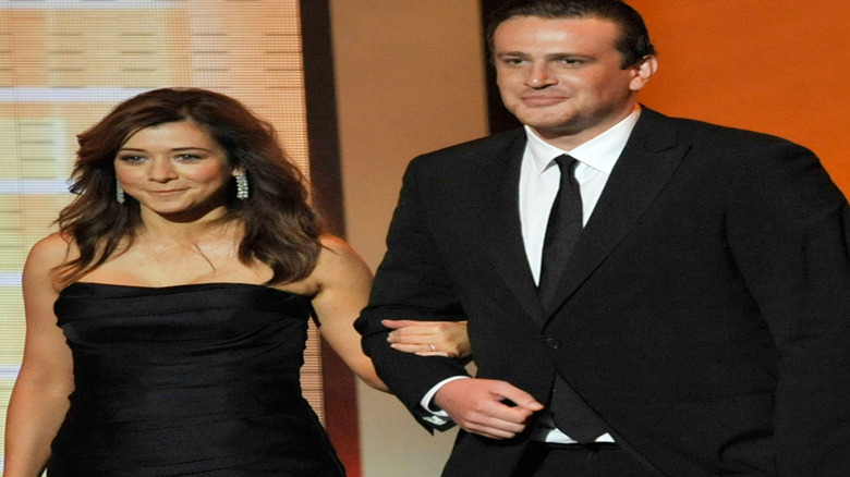 Alyson Hannigan and Jason Segel at the 61st Primetime Emmy Awards