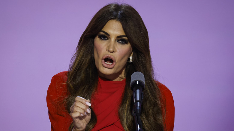 Kimberly Guilfoyle speaking at a podium