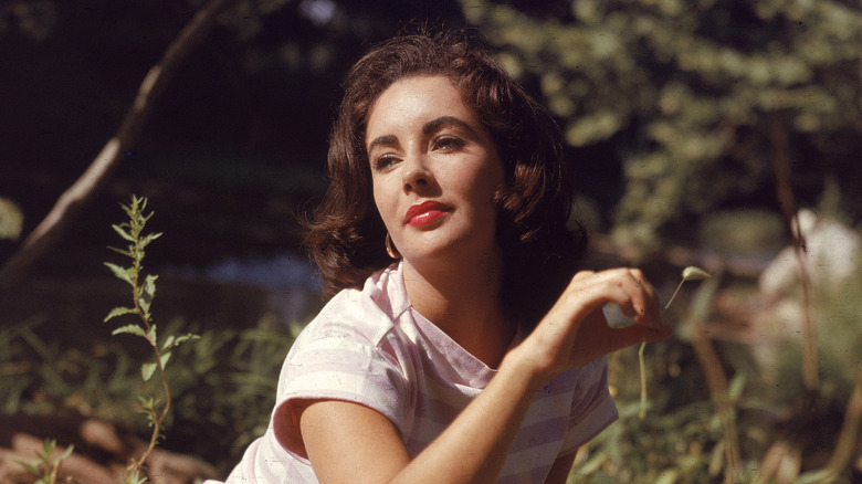 Elizabeth Taylor posing