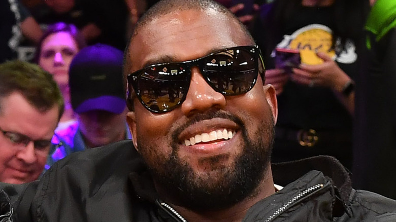 Kanye West smiling