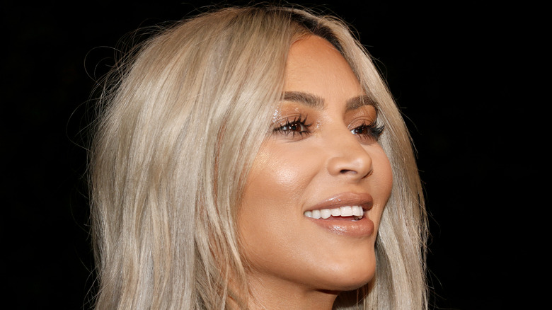 Kim Kardashian smiling