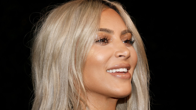 Kim Kardashian smiling