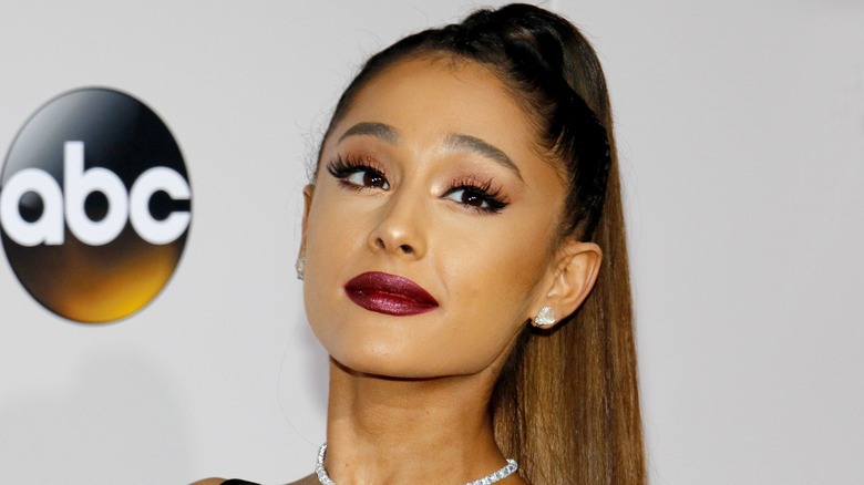 Ariana Grande with a ponytail