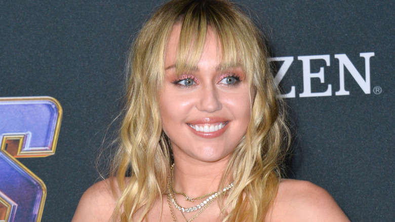 Miley Cyrus with bangs