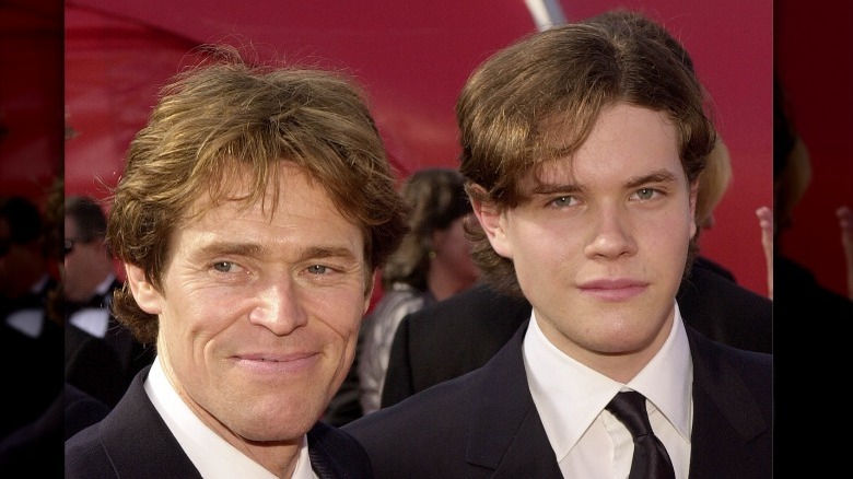 Willem Dafoe and Jack Dafoe posing for a picture