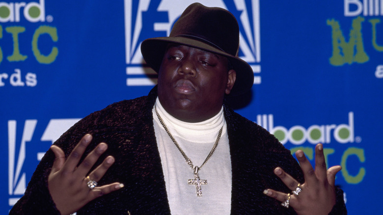 Biggie in a trilby hat 