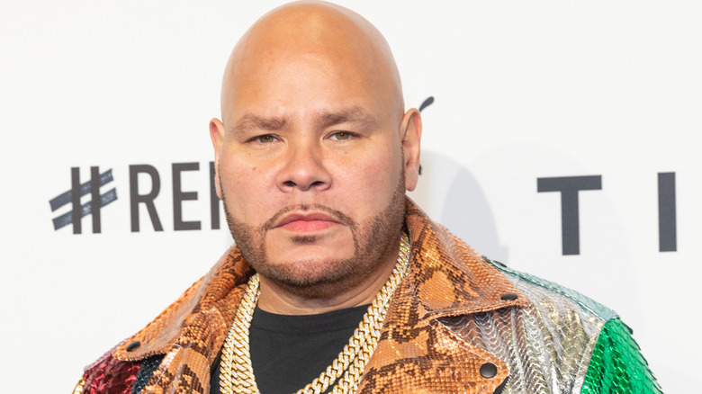 Fat Joe in a snakeskin jacket 