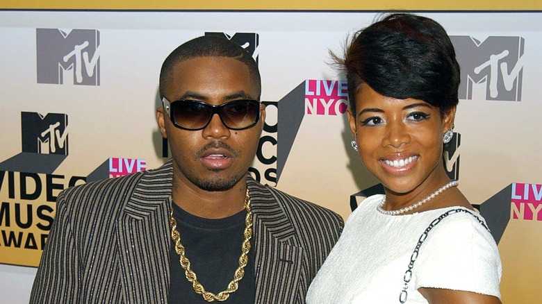 Kelis and Nas posing at event