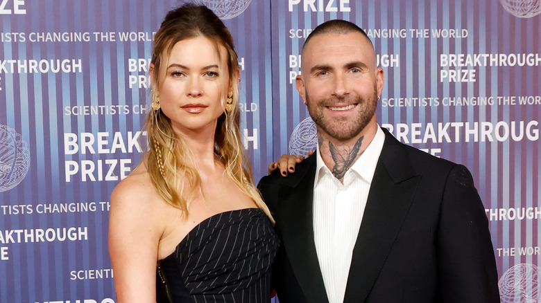 Adam Levine and Behati Prinsloo on the red carpet