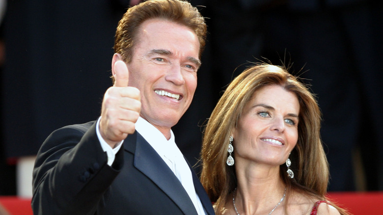 Arnold Schwarzenegger and Maria Shriver on the red carpet