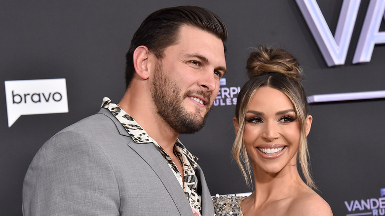 Brock Davies and Scheana Shay at a Vanderpump Rules premiere