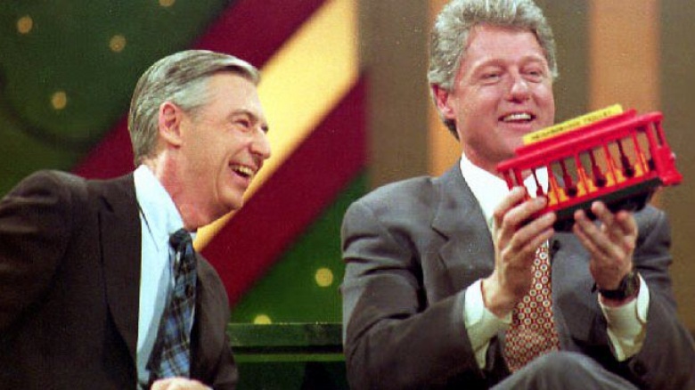 Fred Rogers and Bill Clinton