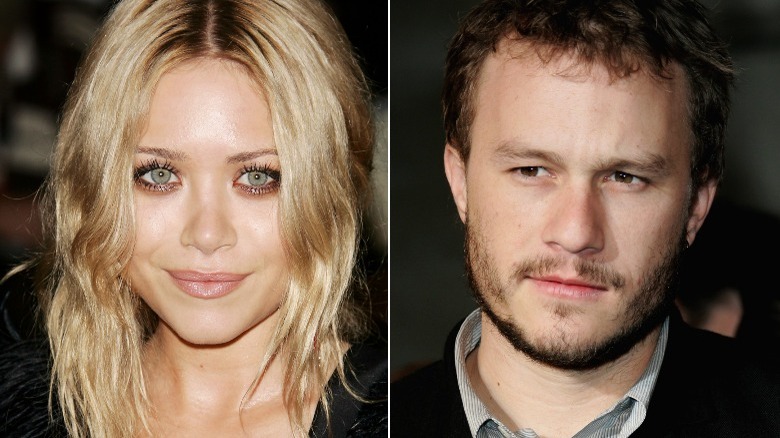 Mary-Kate Olsen and Heath Ledger split image