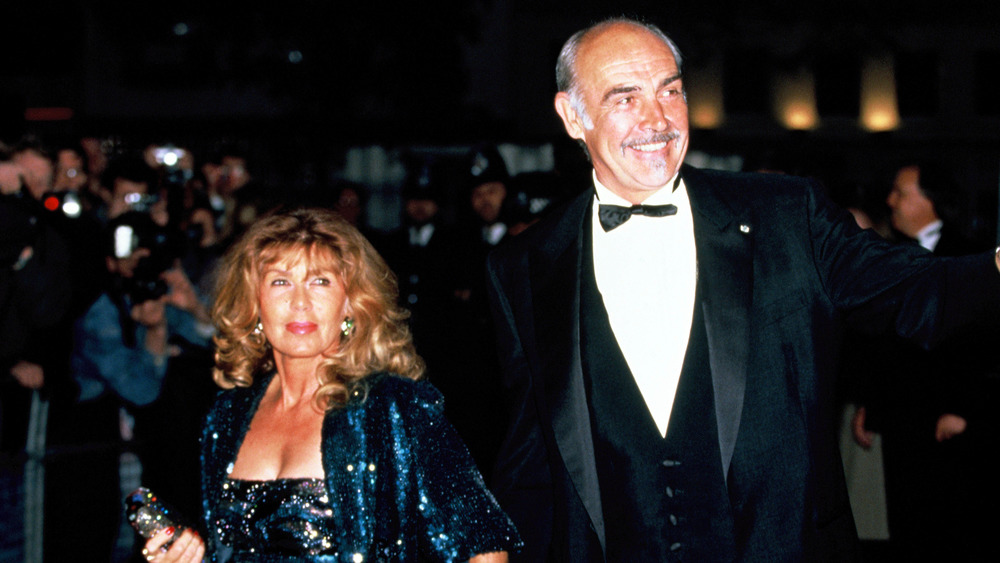 Sean Connery and Micheline Roquebrune at film premiere