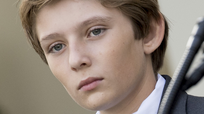 Barron Trump posing