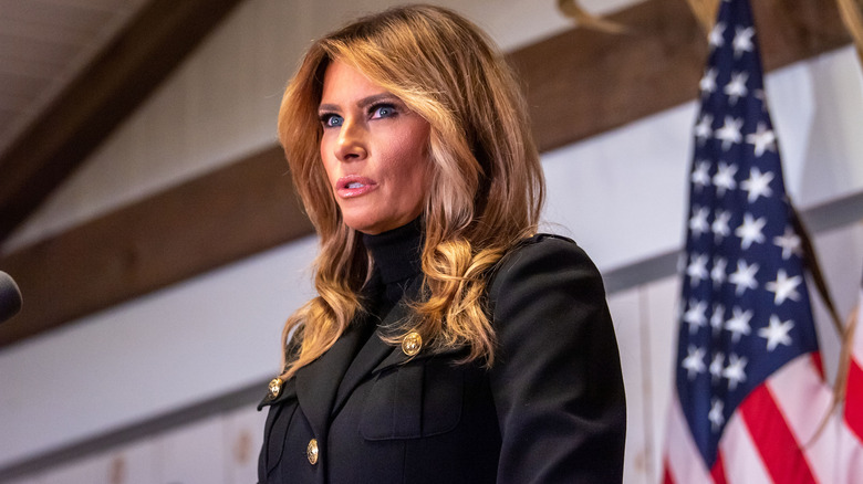 Melania Trump giving speech