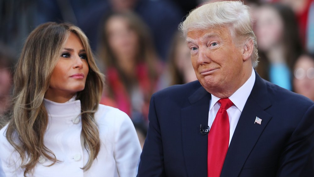 Melania Trump looking at Donald Trump