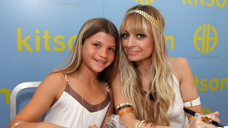 Young Sofia Richie with big sister Nicole Richie