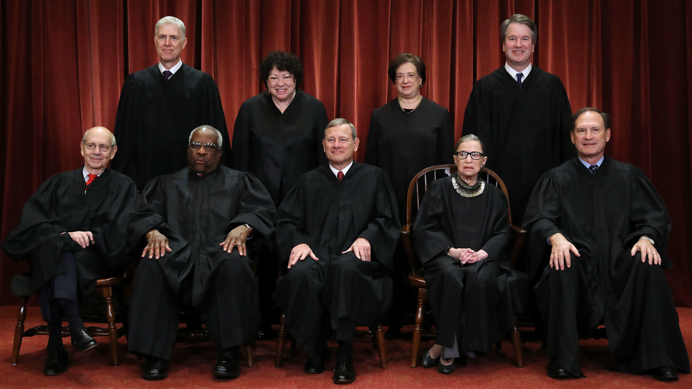 United States Supreme Court Justices posing for a picture