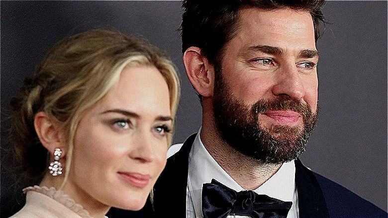 Emily Blunt and John Krasinski at  Golden Globes After Party 2019