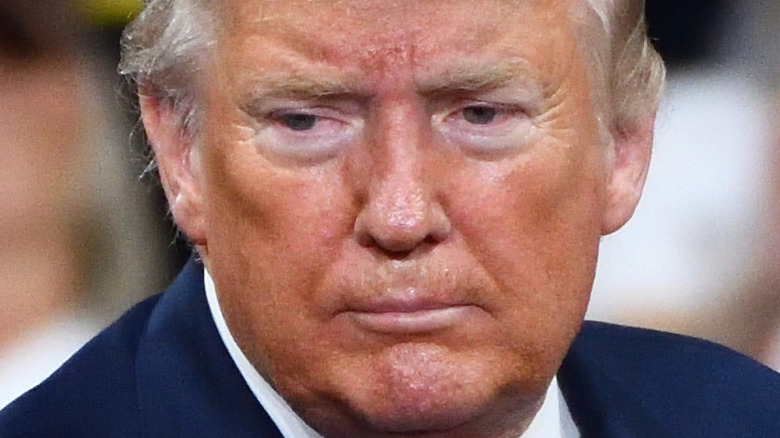 Donald Trump serious face