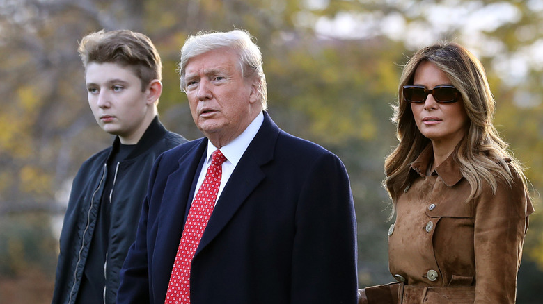 Barron, Donald, and Melania Trump