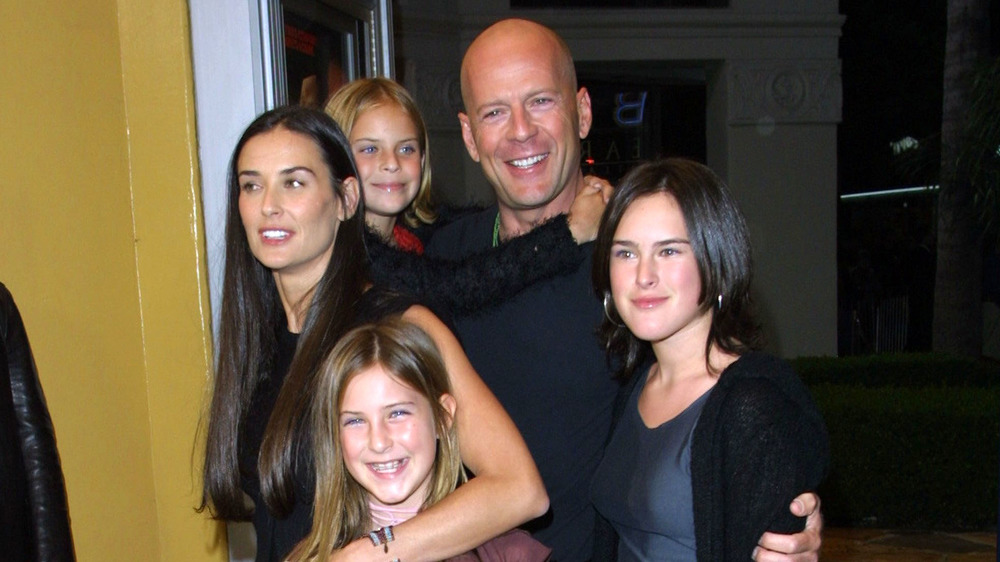 Bruce Willis attends event with ex-wife Demi Moore and daughters