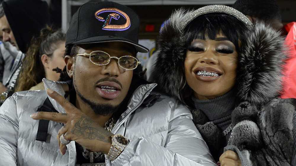 Saweetie and Quavo at Baltimore Ravens game