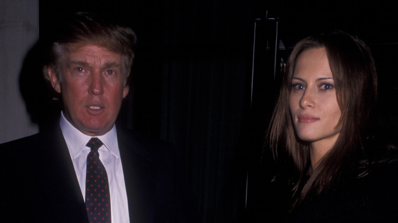 Donald Trump Melania Trump posing