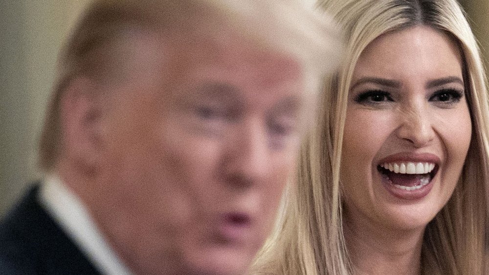 Donald Trump and Ivanka Trump at a meeting in the White House 