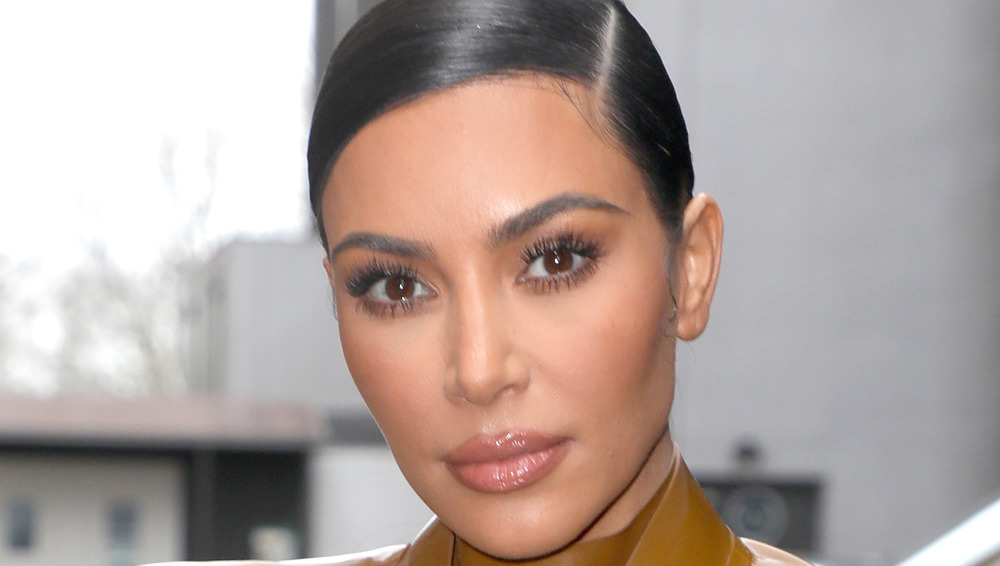 Kim Kardashian leather jumpsuit