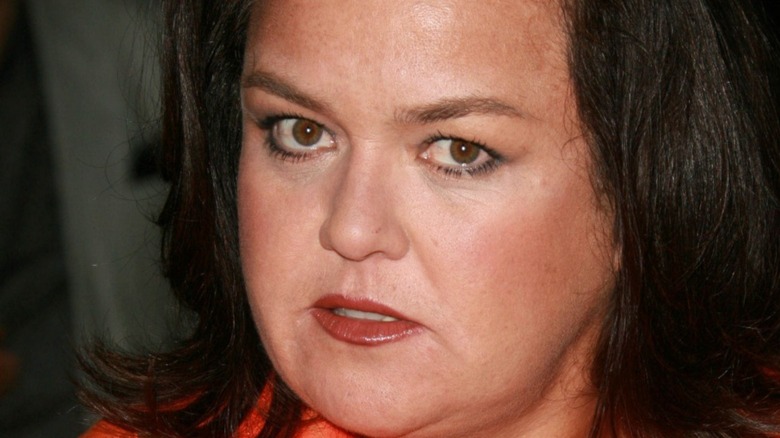 Rosie O'Donnell looking stern on the red carpet