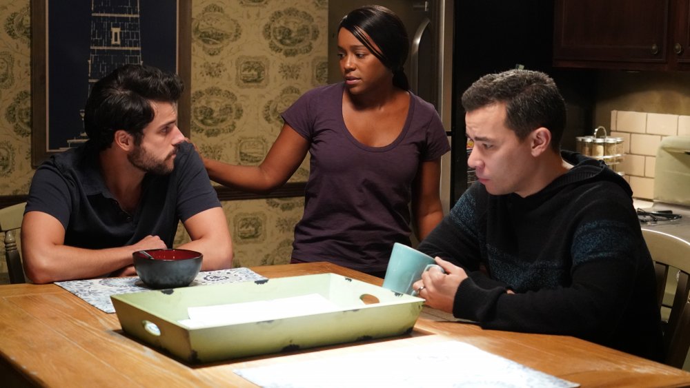HOW TO GET AWAY WITH MURDER – "What If Sam Wasn't the Bad Guy This Whole Time?" – Annalise learns unexpected and shocking details about Sam's past. Meanwhile, Connor and Michaela feel the pressure when the FBI learns there is new evidence in the case; and Frank and Bonnie's history is explored, revealing what originally fractured their relationship, on an all-new episode of "How to Get Away with Murder," THURSDAY, APRIL 30 (10:01-11:00 p.m. EDT), on ABC. (ABC/Eric McCandless)