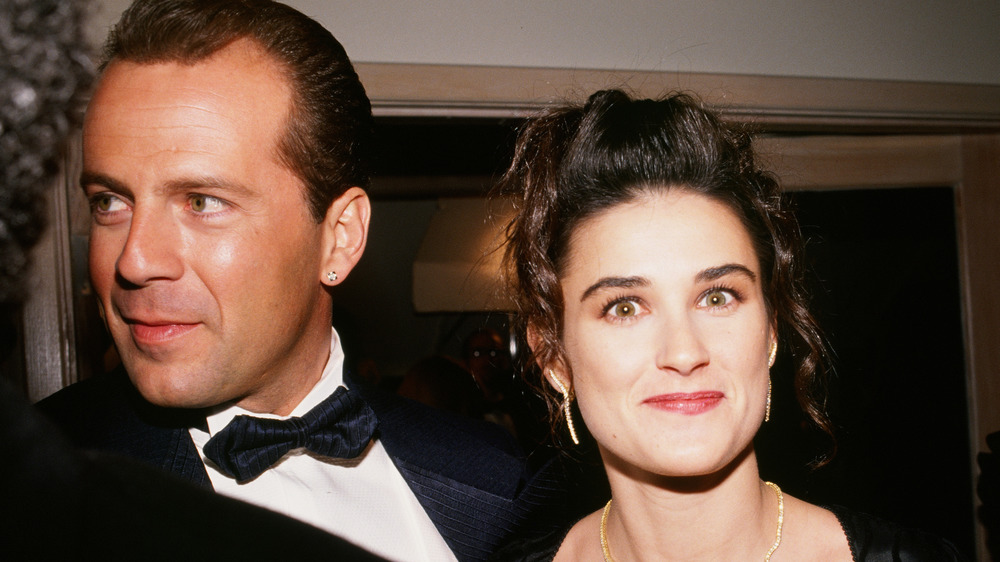 Bruce Willis and Demi Moore take a picture together