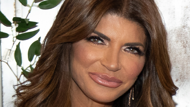 Teresa Giudice out posing for camera 