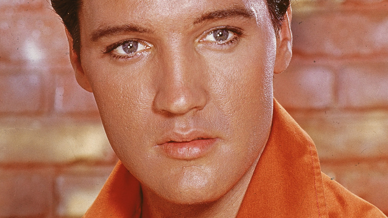 Elvis Presley orange shirt