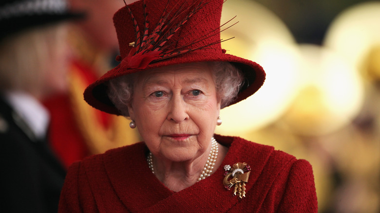 Queen Elizabeth red hat