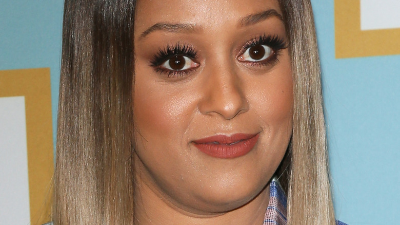 Tia Mowry looking surprised