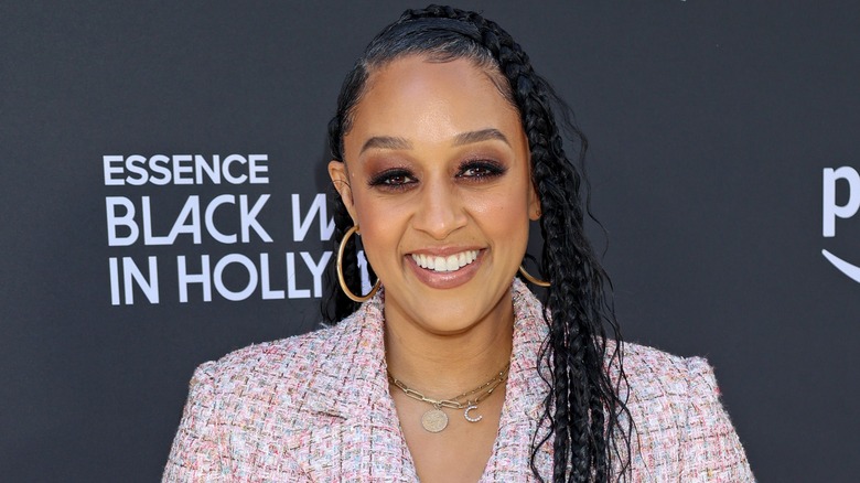 Tia Mowry smiling