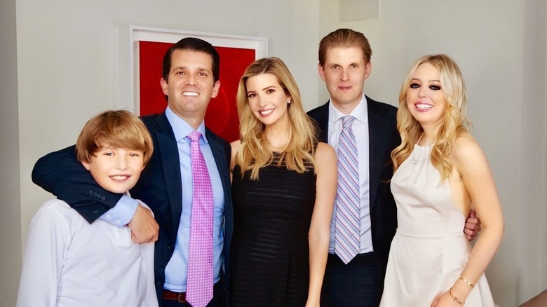 Tiffany Trump poses with all of her siblings