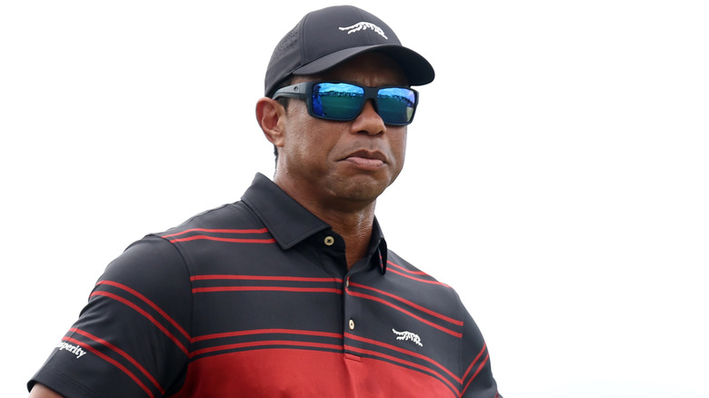 Tiger Woods wearing sunglasses
