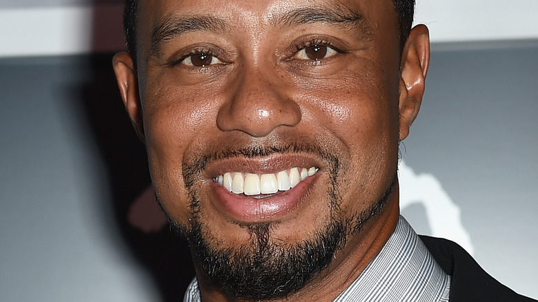 Tiger Woods smiling