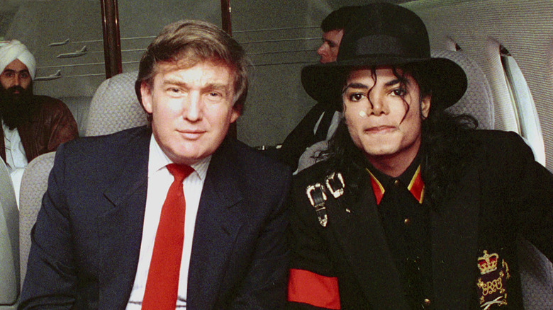 Michael Jackson and Donald Trump on a plane