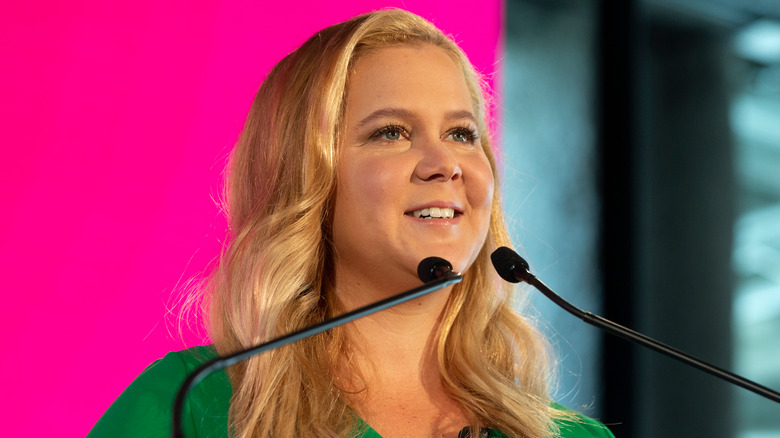 Amy Schumer giving a speech