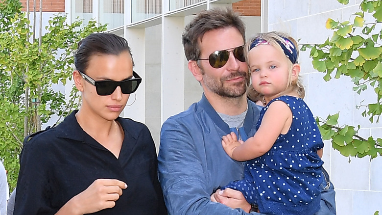 Bradley Cooper holds Lea next to Irina Shayk